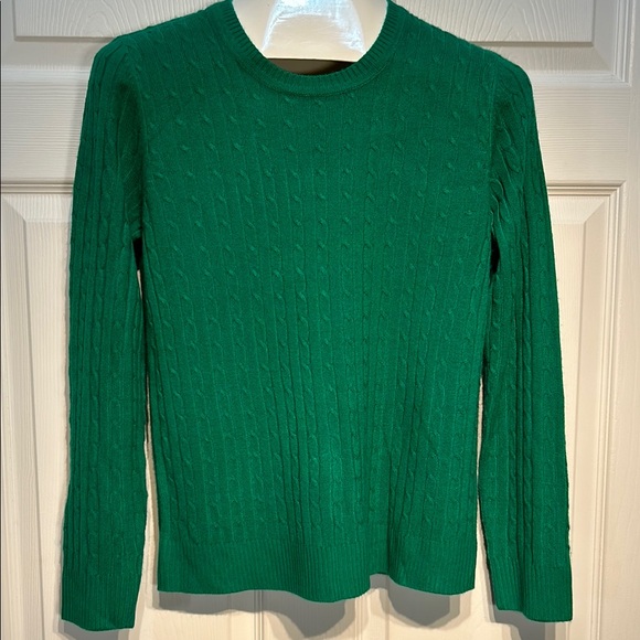 Sag Harbor Green Cable Knit Sweater S - Picture 1 of 4